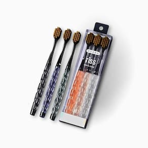 Kit Com 3 Escovas De Dente Com Cabo De Cristal Premium