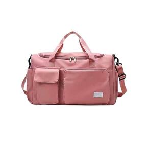 Bolsa De Academia Rosa Forrada Divisões E Bolsos Externos