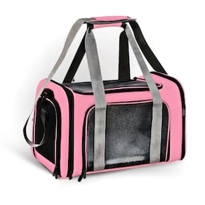Bolsa De Viagem Rosa Para Transporte Pet Alças Ajustáveis