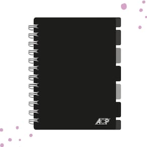 Caderno Universitário Flex Cover C/96 Folhas E 5 Divisórias