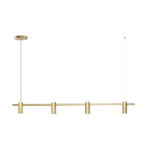 Luminária Pendente Moderno Flash 4X GU10 Cor Champagne Spotline