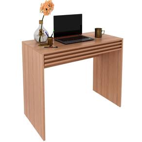 Escrivaninha Mesa de Escritório 90 cm 1 Gaveta Ripado
