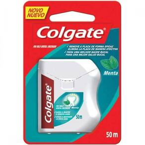 Fio Dental Colgate Encerado - Sabor Menta - 50M
