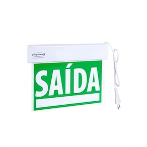 Sinalizacao De Saida Segurimax Slim Dupla Face Verde 24x18