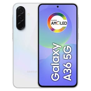 Smartphone Samsung Galaxy A36 256GB 8GB RAM 5G Branco Tela 6,7 Polegadas Bateria 5000 mAh