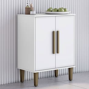 Balcão de Cozinha Lorena 2 Portas 1 Prateleira Branco - Kaiki Móveis