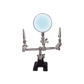 Lupa Com Suporte E Pincas Com Aumento 3x Hikari Hls10