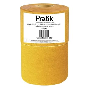 Lixa em Rolo Pratik Multiuso G-342 Grão 120 115mmx25m - Embalagem com 2 Unidades