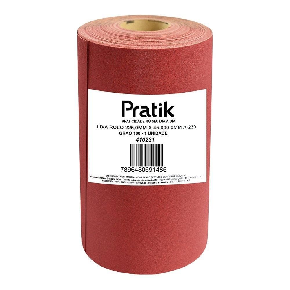 Lixa Rolo Pratik A-230 Massa/Madeira Grão 100 225mmx45m