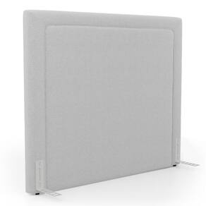 Cabeceira Cama Box King Size Alba 195cm com Frame Bouclé Cinza Claro - Desk Design