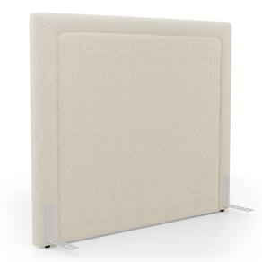 Cabeceira Cama Box Casal Padrão Alba 140cm com Frame Bouclé Bege - Desk Design