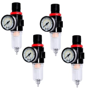 4 Filtros de Ar Eliminador de Água com Regulador de Pressão e Manômetro 1/4 Rotta 376 Afr-2000 4002