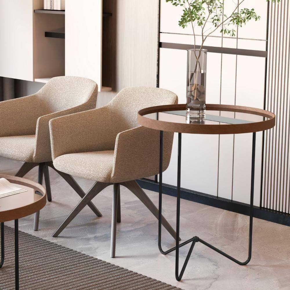 Mesa Lateral Bucareste Castanho Preto