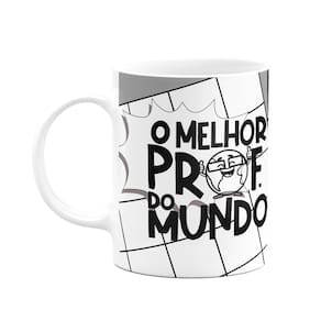 Caneca Professores - O melhor Prof do mundo - Bg-grey