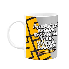 Caneca Professor - Vive para educar - Coruja