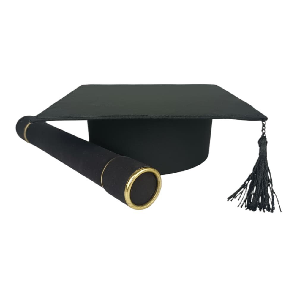 Capelo E Canudo De Formatura Preto Adulto