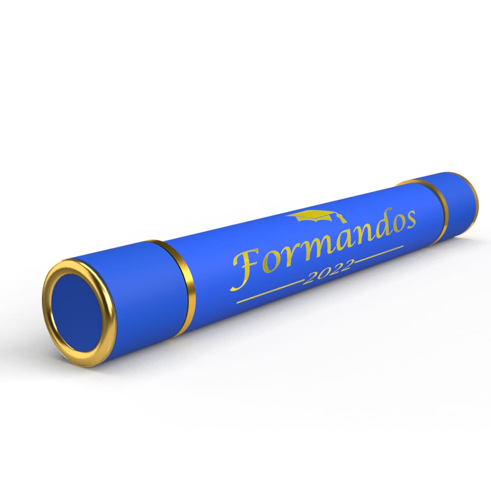 Canudo de formatura personalizado Formandos 2022 Azul