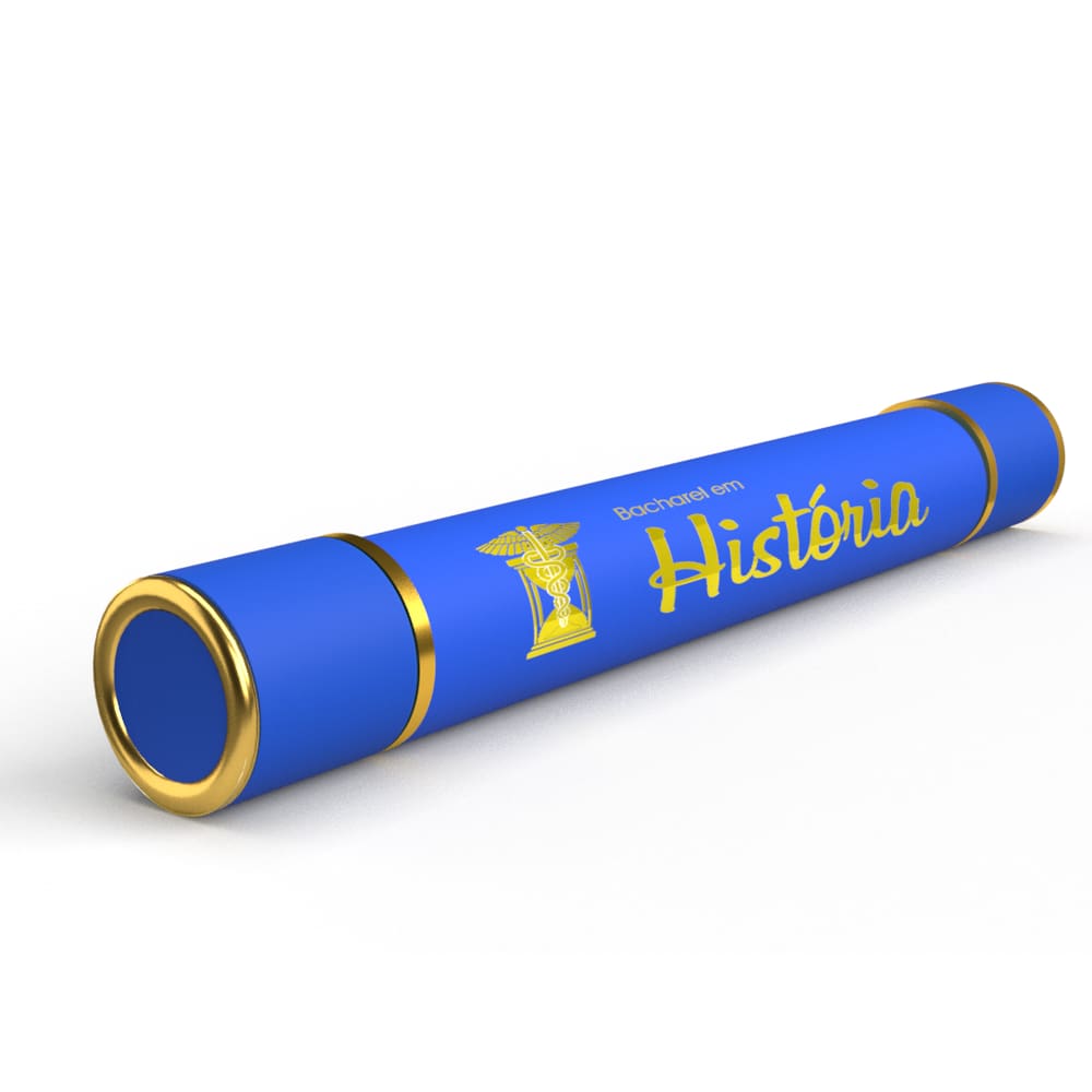 Canudo de formatura personalizado Bacharel História