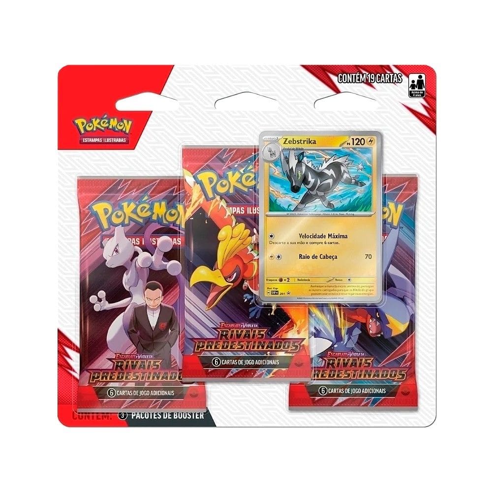 Pokemon Blister Triplo Escarlate e Violeta 10 Rivais Predestinados