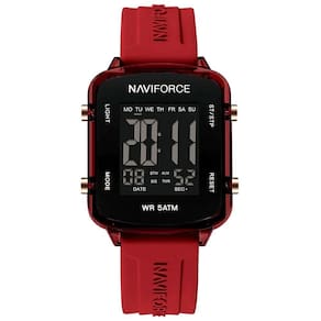 Relógio Unissex Digital Esportivo á Prova D´agua Pulseria Silicone Tela Display Lcd Casual Vermelho