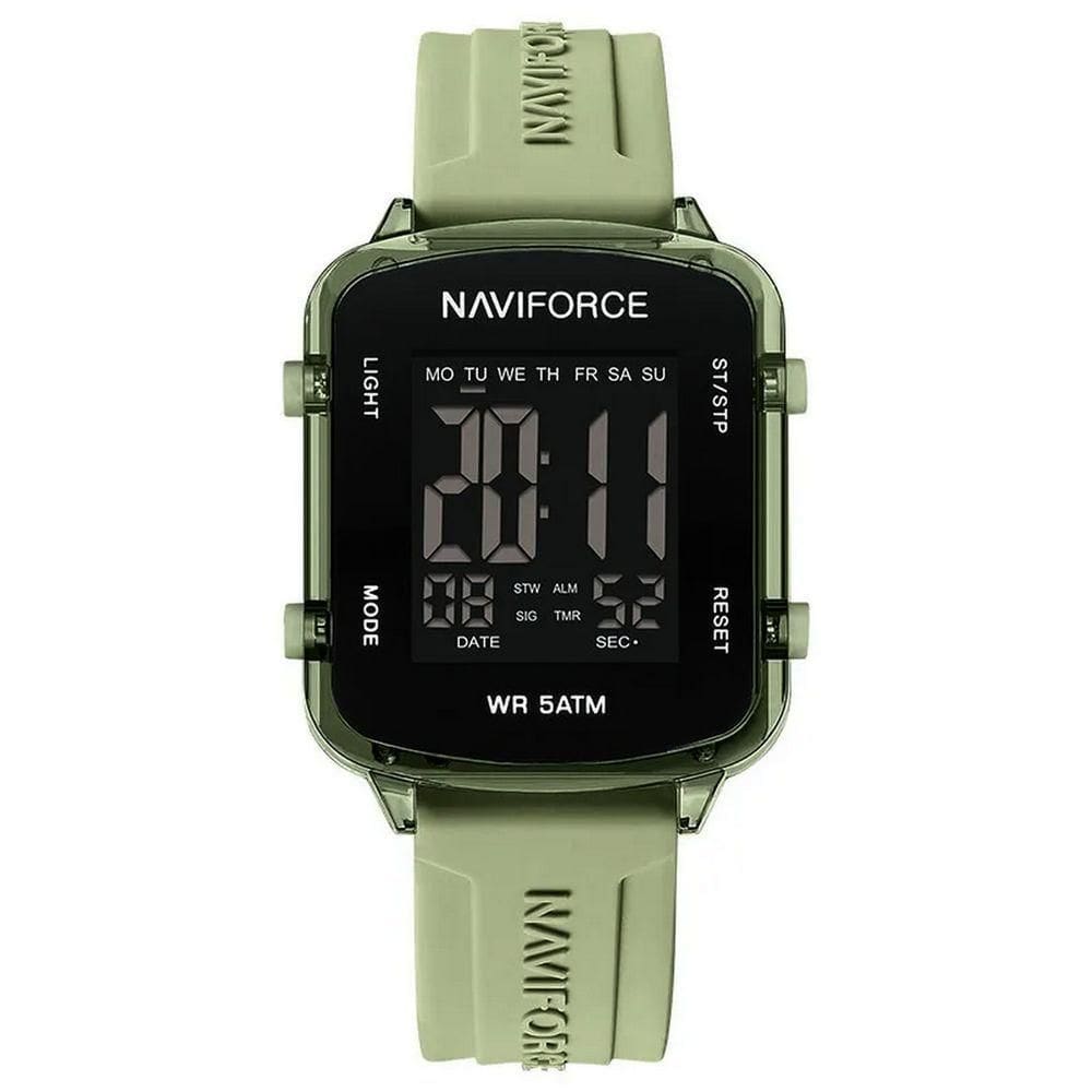Relógio Unissex Digital Esportivo á Prova D´agua Pulseria Silicone Tela Display Lcd Casual Verde