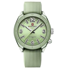 Relógio De Pulso Feminino Quartzo Pulseira Silicone à Prova D´água Casual Analógico Verde