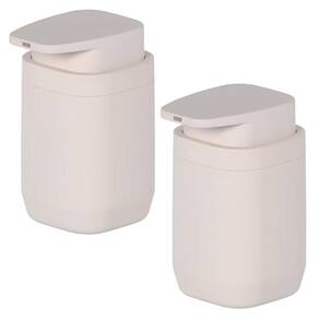 2x Dispenser Saboneteira Sabonete Liquido Ou Aura Bege