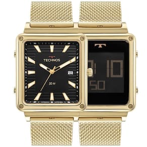 Relógio Technos Masculino Curvas Digiana Dourado - 1s13cv-1p 1s13cv-1p