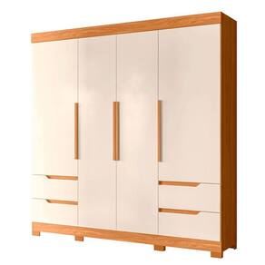Guarda Roupa Vivacce Casal 4 Portas Albatroz Carvalho Grife/off White