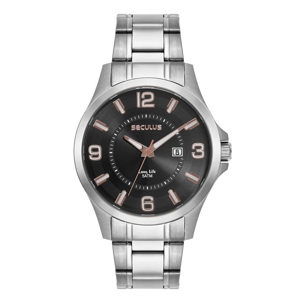 Relógio Seculus Masculino Ref: 23739G0Svna2 Casual Prateado