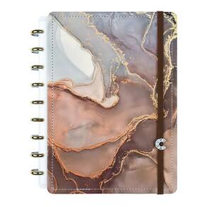 Caderno Inteligente 80 Folhas Marmorizado Jasper Médio