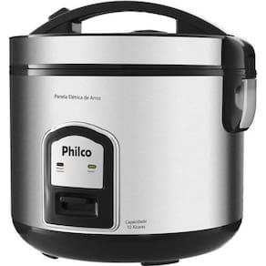Panela De Arroz Philco Inox 400w Ellegance Inox Faz 5 Xicaras Preto 220V