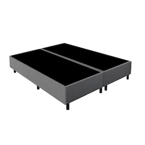 Base Cama Box Queen Gazin 158x198x27cm Suede Linho Grafite
