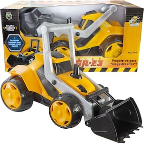 Giant Carrinho de Brinquedo Trator com pá amarelo escavadeira articulável