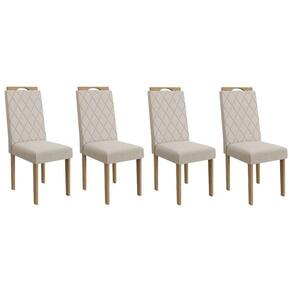 Kit 4 Cadeiras Sala Jantar 2CAD153EA 4 Un Eucalipto/Caqui A040 - Kappesberg