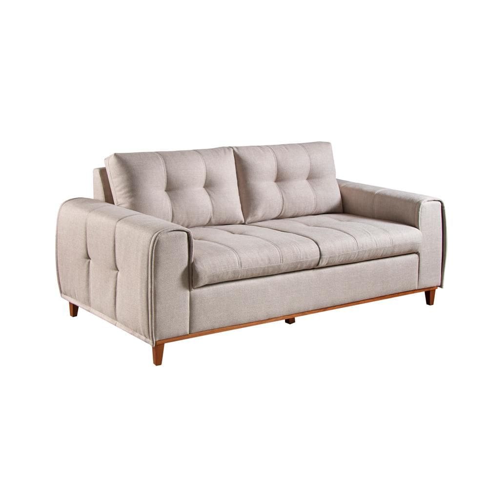 Sofá 3 Lugares Bipartido Leblon Bege 220cm