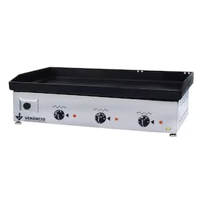 Chapa Bifeteira Elétrica 3 Queimadores 80cm Deguste Luxo 220V Venâncio