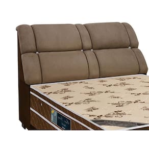 Painel de Cama Box Estofada King Imperador Suede Marrom Chocolate - Simbal