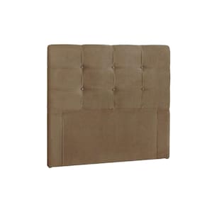 Painel de Cama Box Estofada Solteiro Clean Plus Suede Marrom Taupe - Simbal
