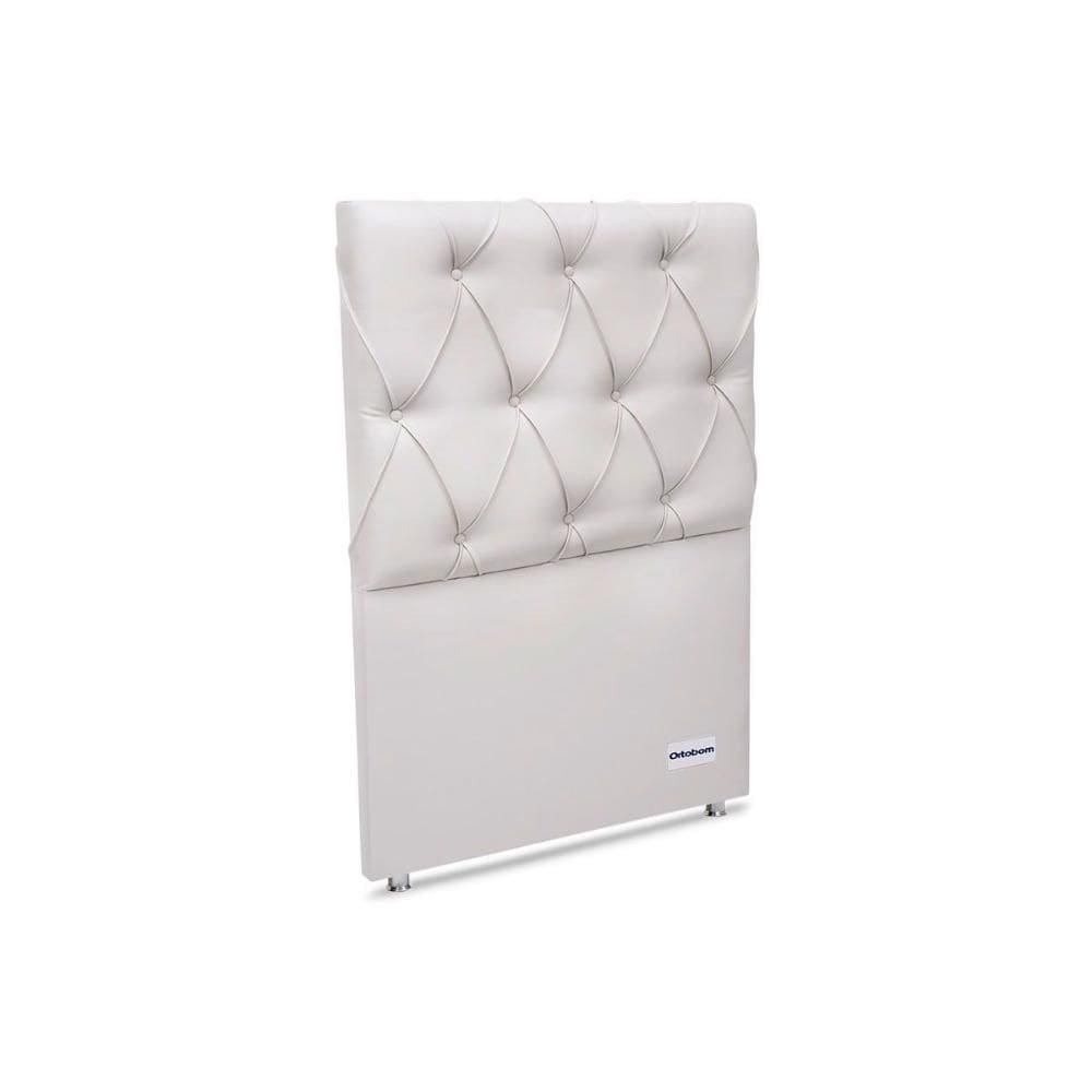 Painel de Cama Box Estofada Murat Facto White Solteiro - Courano Branco - Ortobom