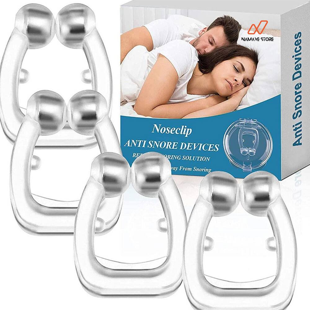 Kit 4 Unidades Clipe Nasal Anti Ronco Magnético Silicone Sono Melhor