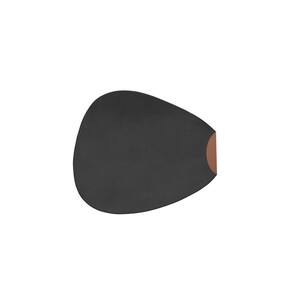 Lugar Americano Organico Dupla Face Preto Marrom Oval 1un
