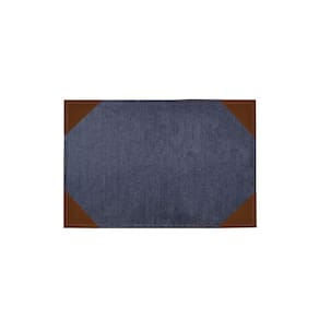 Lugar Americano Jeans com Ponteira de Couro 1un