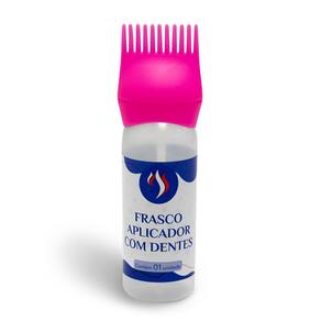 Pente Frasco Aplicador de Tintura Pink 180ml - Santa Clara