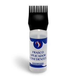 Pente Frasco Aplicador de Tintura Preto 180ml - Santa Clara