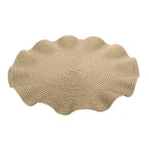 Lugar Americano de Polipropileno Babado Dourado 38cm - Wolff