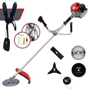Roçadeira Anmax CG430-PTB À Gasolina 43cc 2HP Multifuncional 5 Em 1 Com Carretel + Lâmina 2 Pontas + Lâmina 3 Pontas + Lâmina Vídea + Lâmina 80 Dentes