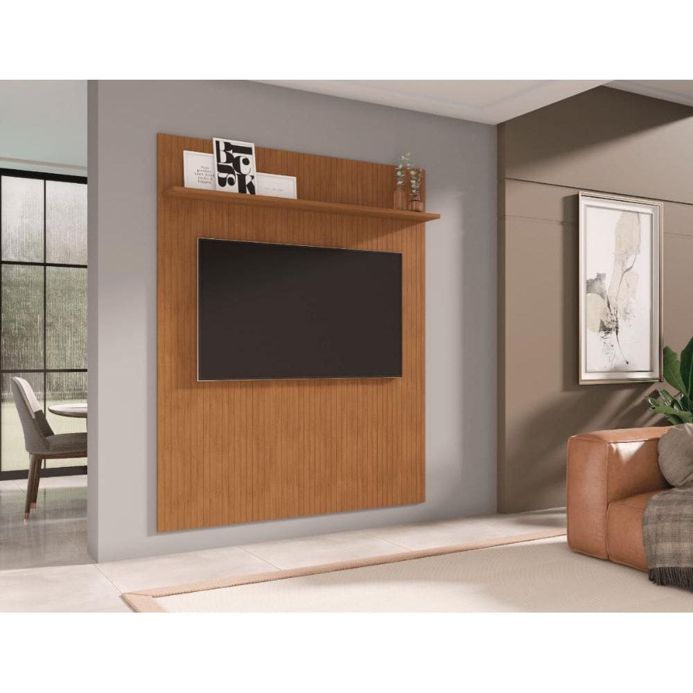 Painel Siena 160cm c/ Prateleira Cedro