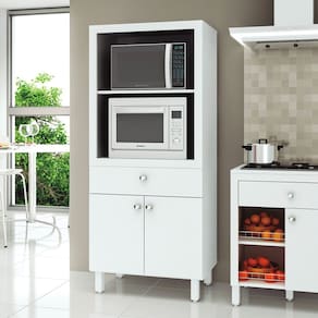 Balcão para Forno e Micro-ondas com 2 Portas e 1 Gaveta