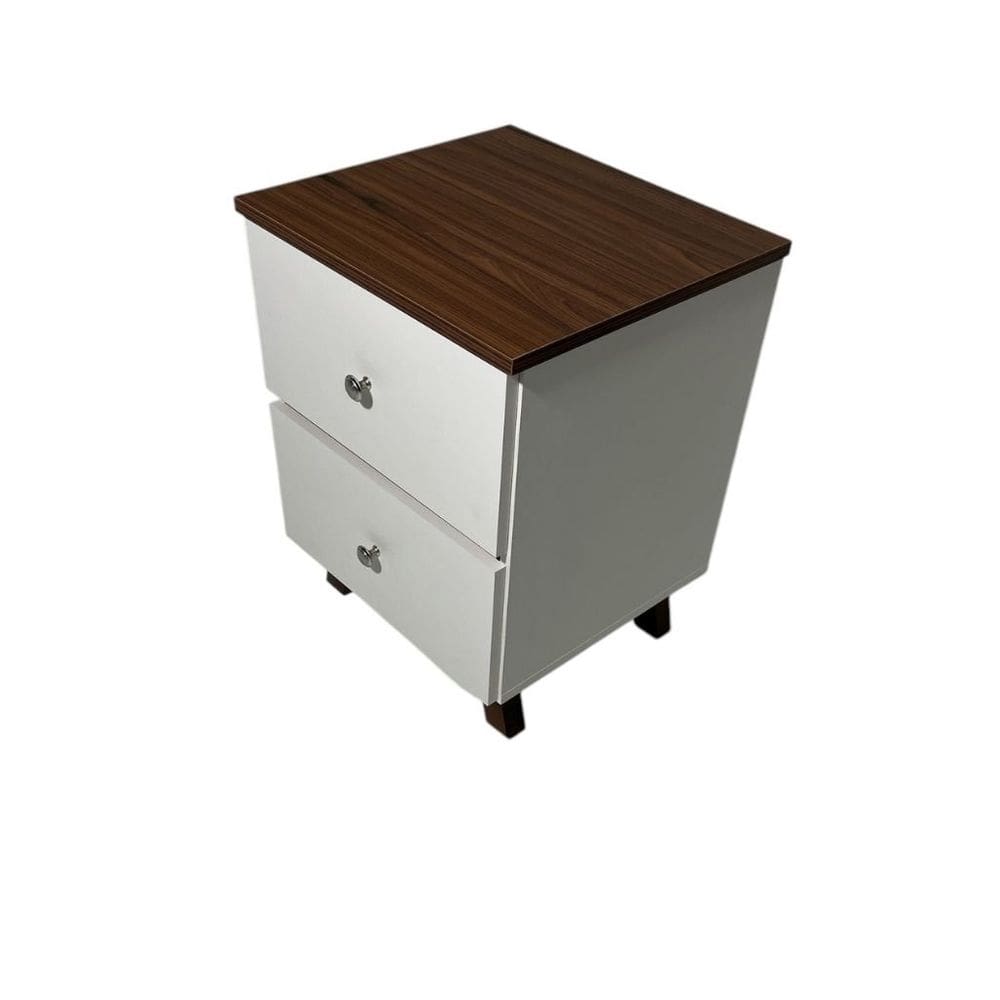 Mesa De Cabeceira Em MDF Com Duas Gavetas